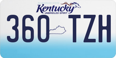 KY license plate 360TZH