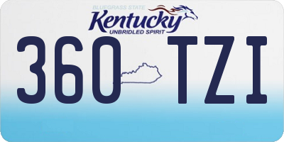 KY license plate 360TZI