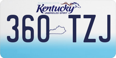 KY license plate 360TZJ