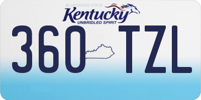 KY license plate 360TZL