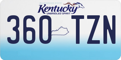 KY license plate 360TZN