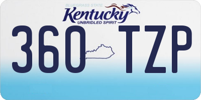 KY license plate 360TZP