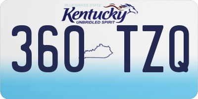 KY license plate 360TZQ