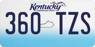 KY license plate 360TZS