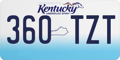 KY license plate 360TZT