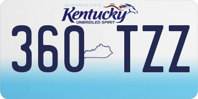 KY license plate 360TZZ