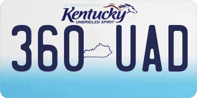 KY license plate 360UAD