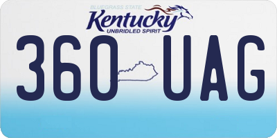 KY license plate 360UAG