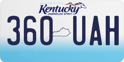 KY license plate 360UAH