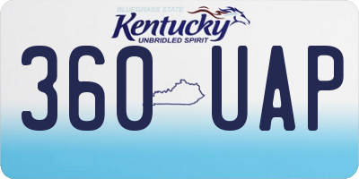 KY license plate 360UAP