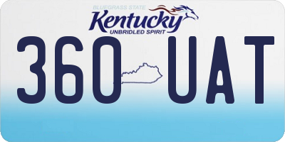KY license plate 360UAT
