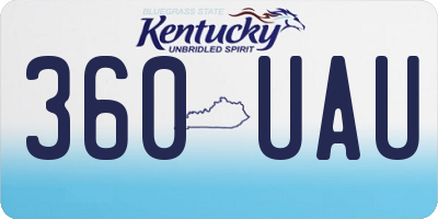 KY license plate 360UAU