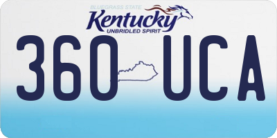 KY license plate 360UCA