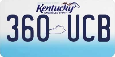 KY license plate 360UCB