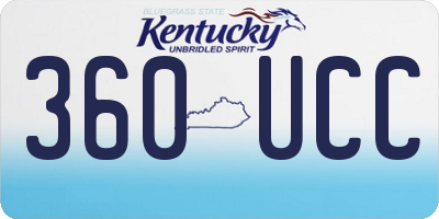 KY license plate 360UCC