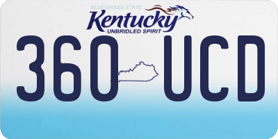 KY license plate 360UCD