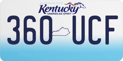 KY license plate 360UCF