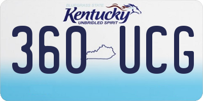 KY license plate 360UCG