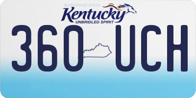 KY license plate 360UCH