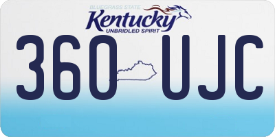 KY license plate 360UJC