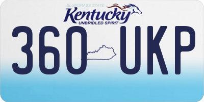 KY license plate 360UKP