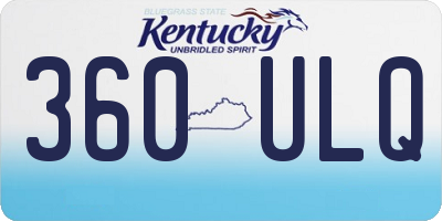 KY license plate 360ULQ