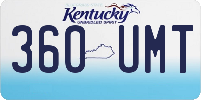 KY license plate 360UMT