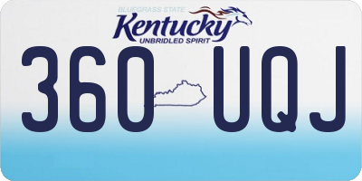 KY license plate 360UQJ