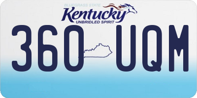 KY license plate 360UQM