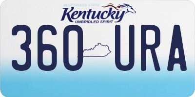 KY license plate 360URA