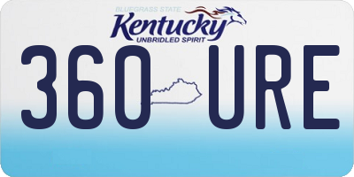 KY license plate 360URE