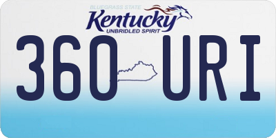 KY license plate 360URI