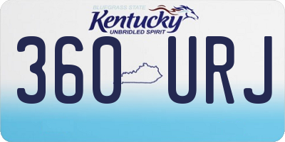 KY license plate 360URJ