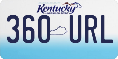 KY license plate 360URL