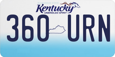 KY license plate 360URN