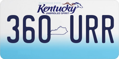 KY license plate 360URR