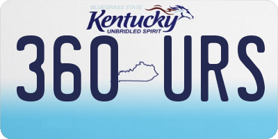 KY license plate 360URS