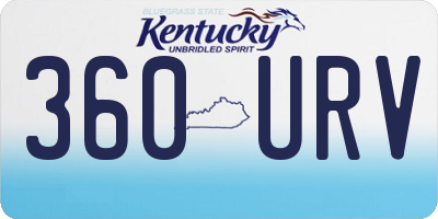KY license plate 360URV