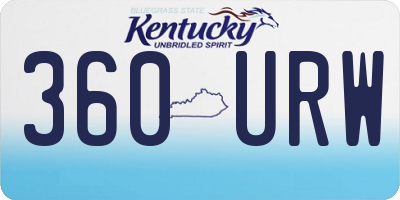 KY license plate 360URW