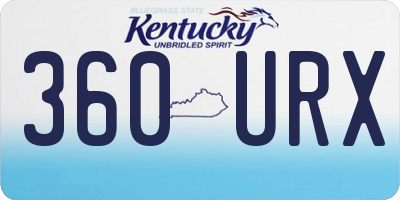 KY license plate 360URX
