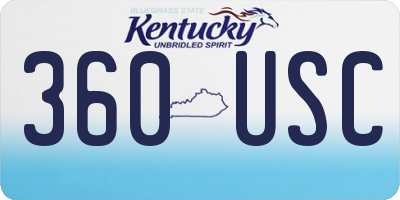KY license plate 360USC