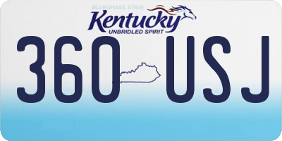 KY license plate 360USJ