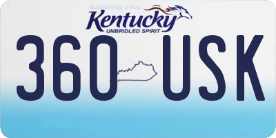 KY license plate 360USK