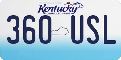 KY license plate 360USL