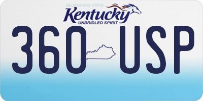 KY license plate 360USP