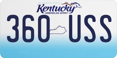 KY license plate 360USS