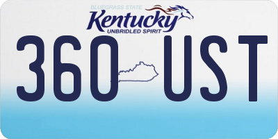 KY license plate 360UST