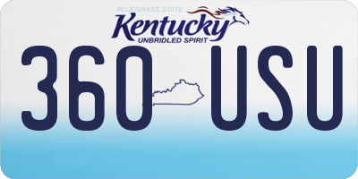 KY license plate 360USU