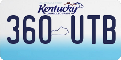 KY license plate 360UTB