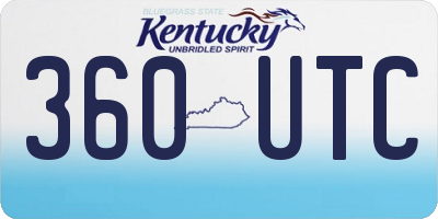 KY license plate 360UTC